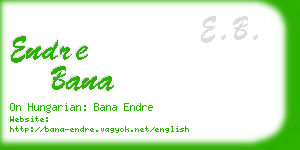 endre bana business card